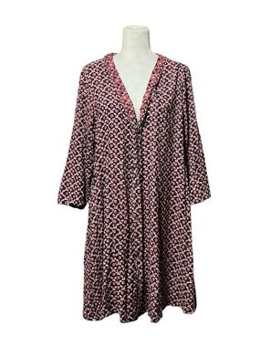APRIL CORNELL Floral Embroidered Collar Button Down Dress